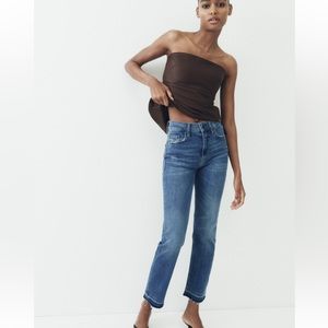 Zara High Waisted Cropped Jean